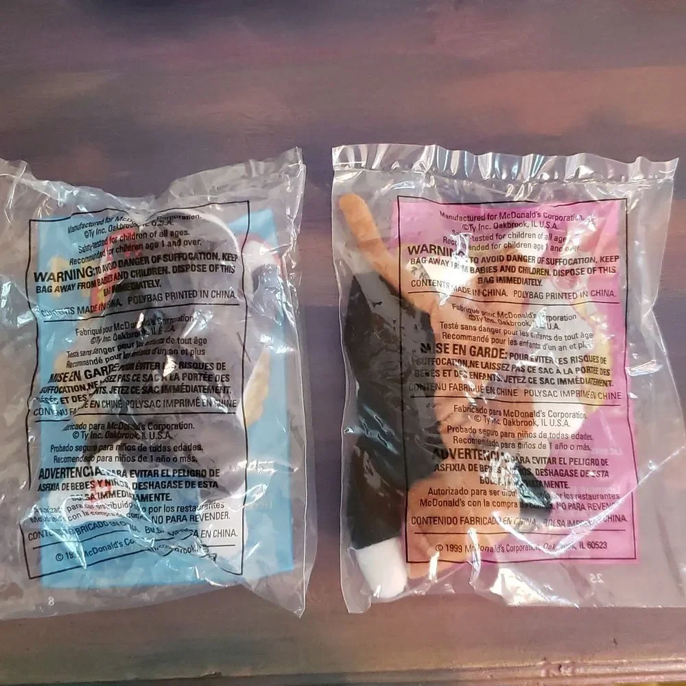 Vintage Complete Set of 12 Sealed McDonalds Teeny Beanie Babies (1999)